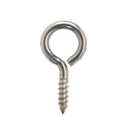 3/16 In. D X 1-5/8 In. L Polished Stainless Steel Screw Eye 60 Lb. Cap.